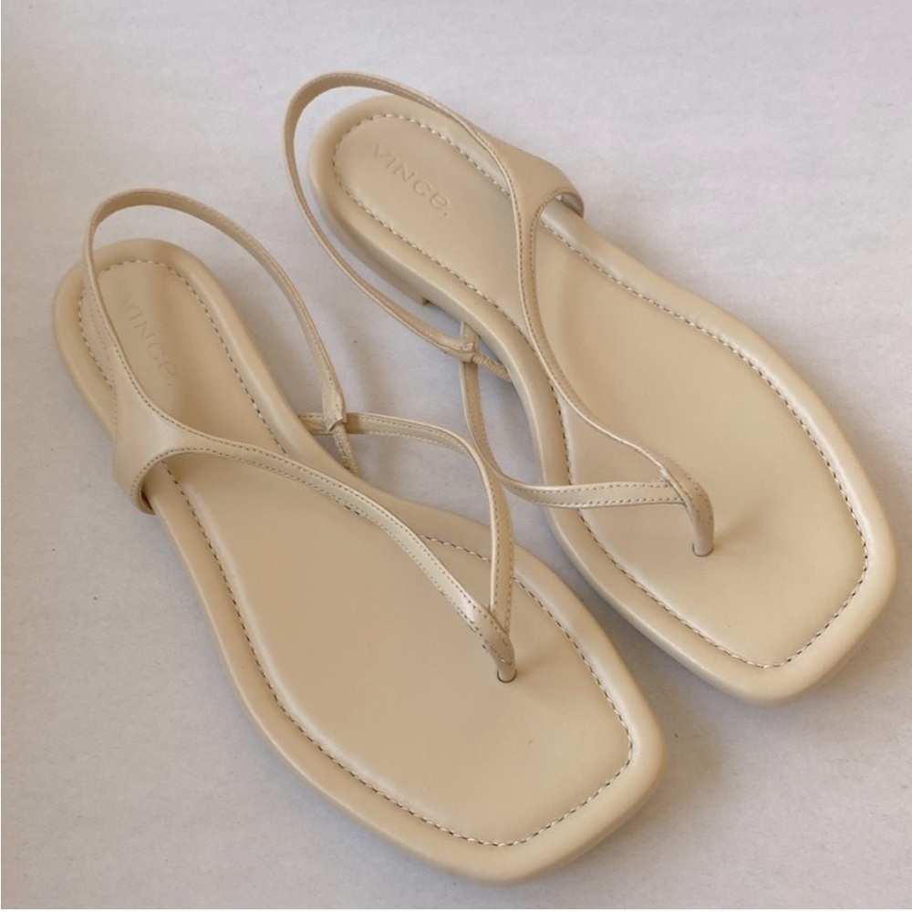 Vince beige leather sandals